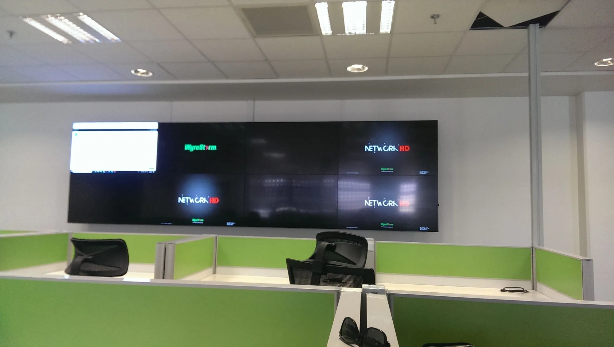 Video wall in the operations room